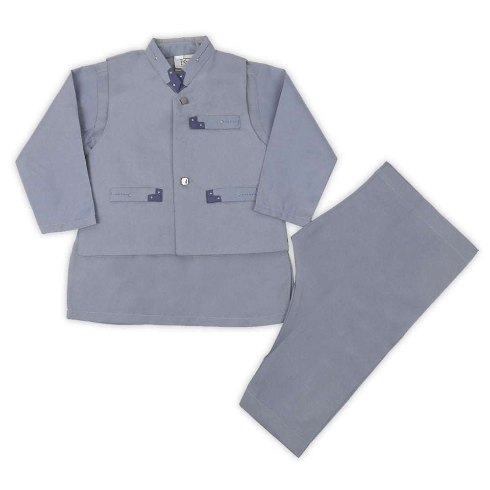 Newborn Boys Shalwar Suits Waistcoat - Grey, Newborn Boys Shalwar Suits, Chase Value, Chase Value