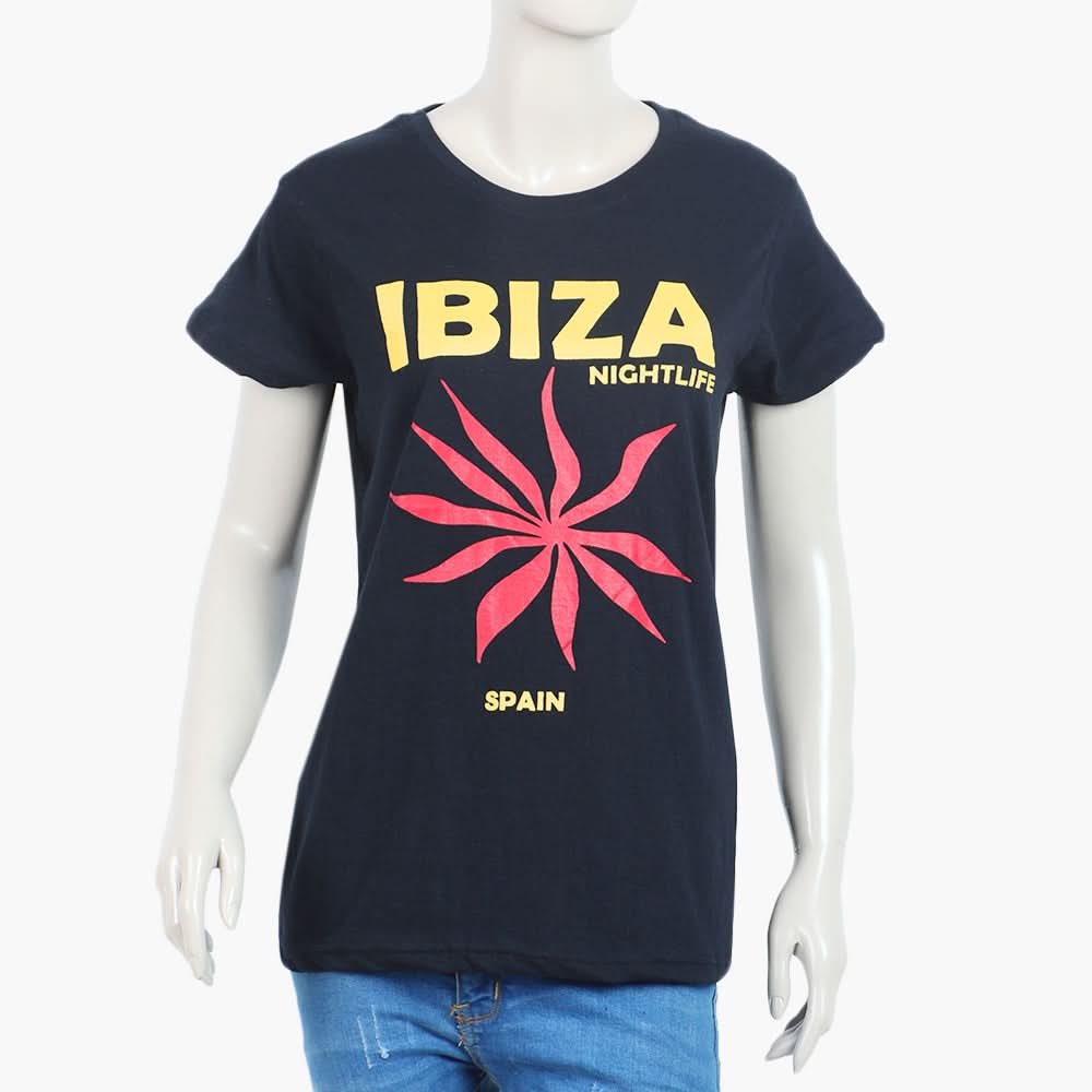 Women's Half Sleeves T-Shirt - Black, Women T-Shirts & Tops, Chase Value, Chase Value