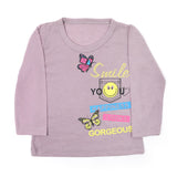 Girls Full Sleeves T-Shirt - Purple, Girls T-Shirts, Chase Value, Chase Value