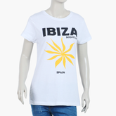 Women's Half Sleeves T-Shirt - White, Women T-Shirts & Tops, Chase Value, Chase Value