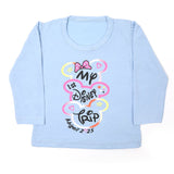 Girls Full Sleeves T-Shirt - Light Blue, Girls T-Shirts, Chase Value, Chase Value