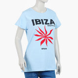 Women's Half Sleeves T-Shirt - Blue, Women T-Shirts & Tops, Chase Value, Chase Value