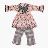 Girls Embroidered Shalwar Suit - Peach, Girls Shalwar Kameez, Chase Value, Chase Value