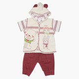 Newborn Boys Hoodie T-Shirt - Fawn Maroon, Newborn Boys Shirts & T-Shirts, Chase Value, Chase Value