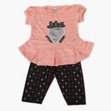 Newborn Girls Half Sleeves Suit - Peach, Newborn Girls Sets & Suits, Chase Value, Chase Value