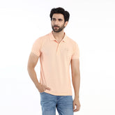 Valuable Men's Half Sleeves Polo T-Shirt - Peach, Men's T-Shirts & Polos, Chase Value, Chase Value