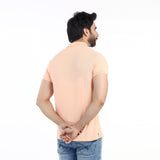 Valuable Men's Half Sleeves Polo T-Shirt - Peach, Men's T-Shirts & Polos, Chase Value, Chase Value