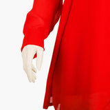 Women's Western Long Top With Open Front - Red, Women T-Shirts & Tops, Chase Value, Chase Value