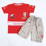 Boys Half Sleeves Suit - Red, Boys Sets & Suits, Chase Value, Chase Value