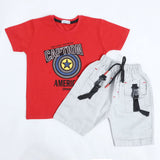 Boys Half Sleeves Suit - Red, Boys Sets & Suits, Chase Value, Chase Value