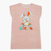 Women's Long Nighty T-Shirt - Light Pink, Women Night Suit, Chase Value, Chase Value