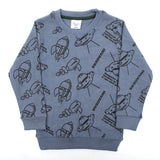 Boys Full Sleeves Sweat Shirt - Steel Blue, Boys Hoodies & Sweat Shirts, Chase Value, Chase Value