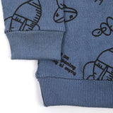 Boys Full Sleeves Sweat Shirt - Steel Blue, Boys Hoodies & Sweat Shirts, Chase Value, Chase Value
