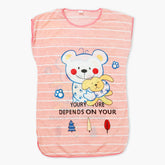 Women's Long Nighty T-Shirt - Peach, Women Night Suit, Chase Value, Chase Value