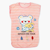 Women's Long Nighty T-Shirt - Peach, Women Night Suit, Chase Value, Chase Value