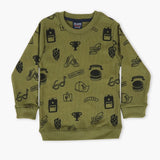 Boys Sweatshirt - Olive Green, Boys Hoodies & Sweat Shirts, Chase Value, Chase Value