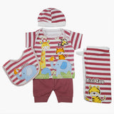 Newborn Boys Gift Set 05 Pcs - Maroon, Newborn Gift Set, Chase Value, Chase Value