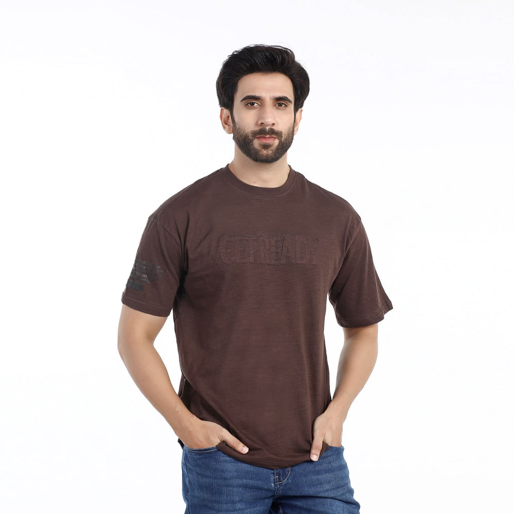 Eminent Men's Half Sleeves T-Shirt - Brown, Men's T-Shirts & Polos, Eminent, Chase Value