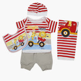 Newborn Boys Gift Set 05 Pcs - Red, Newborn Gift Set, Chase Value, Chase Value