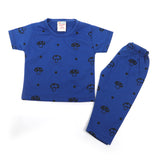 Newborn Girls Half Sleeves Night Suit - Royal Blue, Newborn Girls Sets & Suits, Chase Value, Chase Value