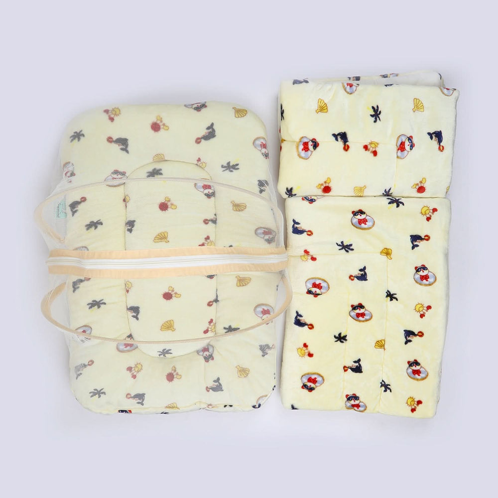 Baby Carry Nest Fancy 8pcs Set - Lemon, Newborn Gift Set, Chase Value, Chase Value