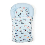 Baby Carry Nest Fancy 2pcs Set - Sky Blue, Kids Gift Set, Chase Value, Chase Value