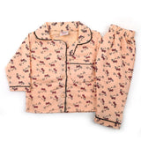 Newborn Girls Ful Sleeves Night Suit - Peach, Newborn Girls Sets & Suits, Chase Value, Chase Value