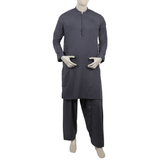 Men's Fancy Shalwar Suit - Charcoal, Men's Shalwar Kameez, Chase Value, Chase Value
