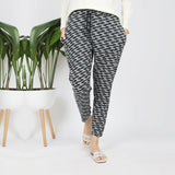 Women's Stretched Printed Trouser - Black & Grey, Women Pants & Tights, Chase Value, Chase Value