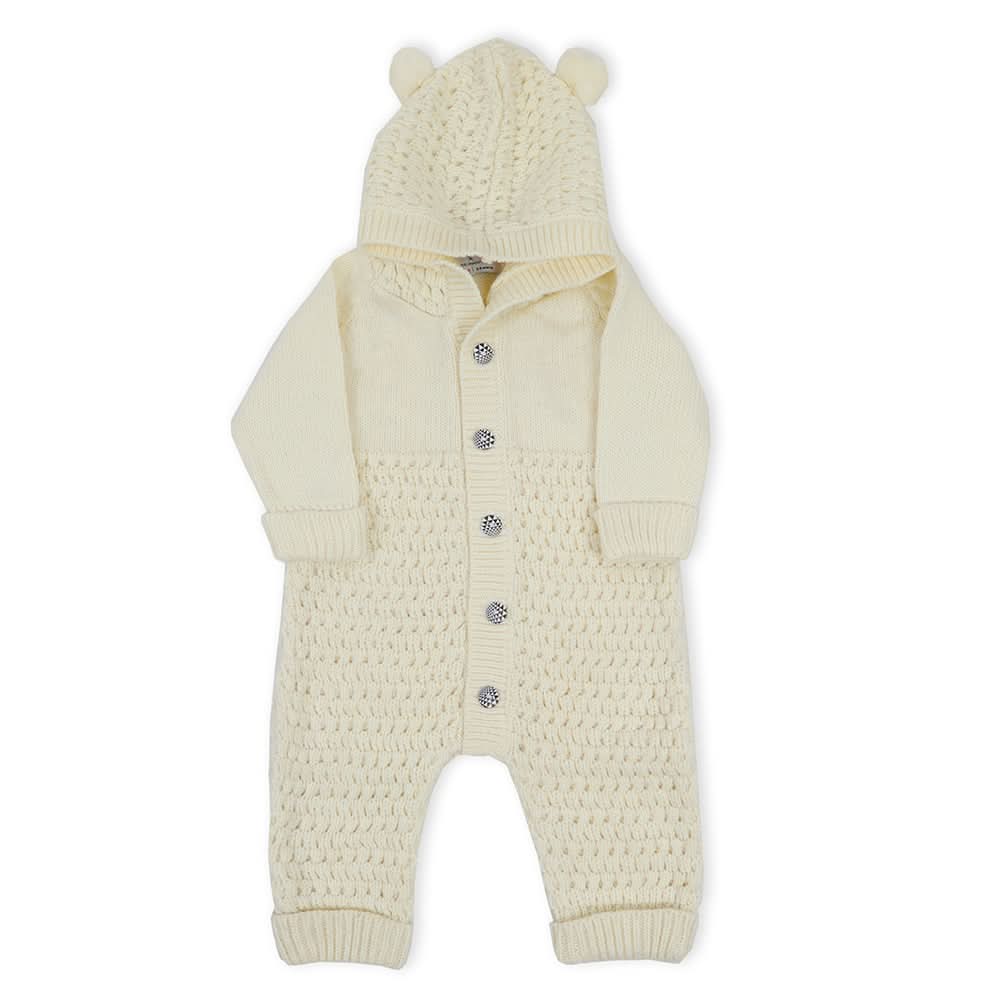 Newborn Boys Full Sleeves Rompers - Off White, Newborn Boys Rompers, Chase Value, Chase Value