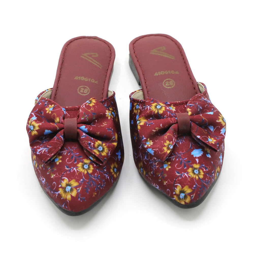 Girls Backless Pump - Maroon, Girls Backless Pump, Chase Value, Chase Value