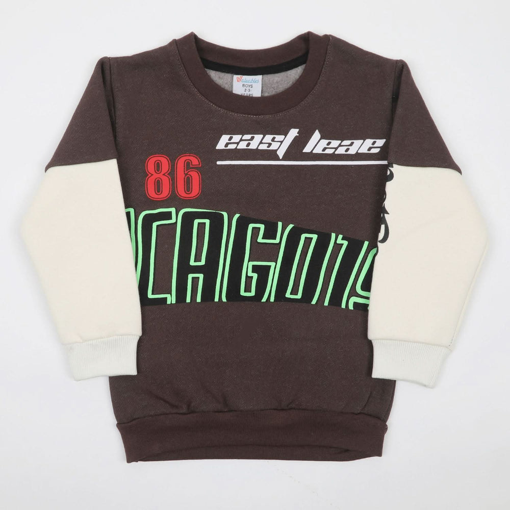 Boys Full Sleeves Round Neck SweatShirt - Brown, Boys Hoodies & Sweat Shirts, Chase Value, Chase Value