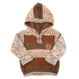 Newborn Boys Full Sleeves Sweater - Mustard & Brown, Newborn Boys Winterwear, Chase Value, Chase Value