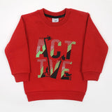 Boys Full Sleeves Round Neck SweatShirt - Red, Boys Hoodies & Sweat Shirts, Chase Value, Chase Value