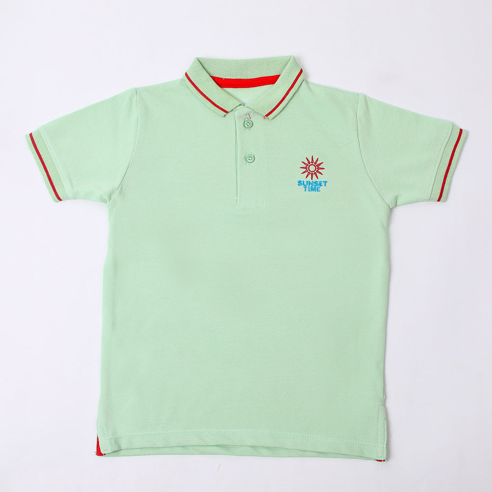 Eminent Boys Half Sleeves Polo T-Shirt - Greyish Green, Boys T-Shirts, Eminent, Chase Value
