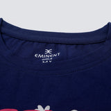 Eminent Girls Half Sleeves T-Shirt - Mid Blue, Girls T-Shirts, Eminent, Chase Value
