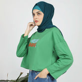 Women's Full Sleeves T-Shirt - Green, Women T-Shirts & Tops, Chase Value, Chase Value