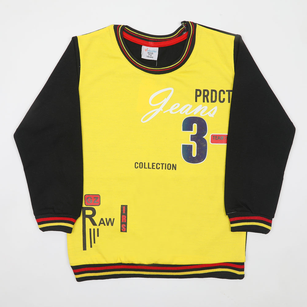 Boys Full Sleeve SweatShirt - Yellow, Boys Hoodies & Sweat Shirts, Chase Value, Chase Value
