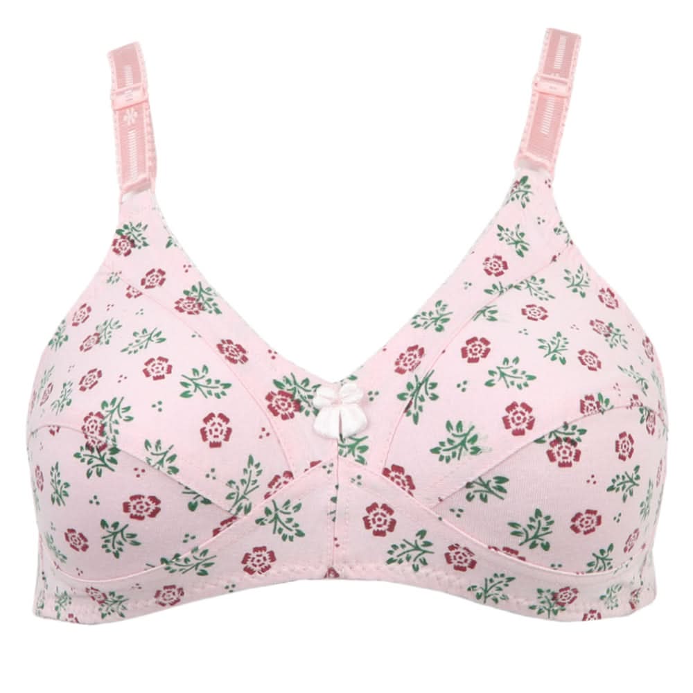 Women's Cotton Printed Bra - Pink, Women Bras, Chase Value, Chase Value