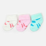 Newborn 3Pc Winter Socks - Multi Color, Newborn Caps, Shoes & Socks, Chase Value, Chase Value