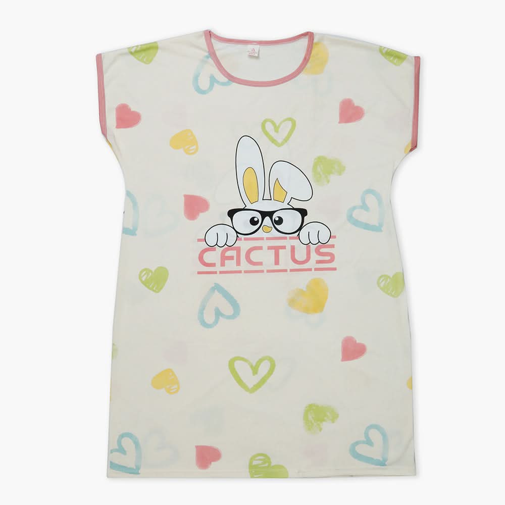 Women's Long Nighty T-Shirt - Lemon, Women Night Suit, Chase Value, Chase Value