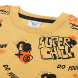 Boys Full Sleeves Round Neck T-Shirt - Khaki, Boys T-Shirts, Chase Value, Chase Value