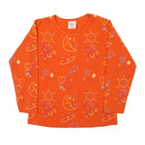 Girls Full Sleeves T-Shirt - Rust, Girls T-Shirts, Chase Value, Chase Value