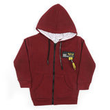 Boys Full Sleeves Zipper Hoodie - Maroon, Boys Hoodies & Sweat Shirts, Chase Value, Chase Value