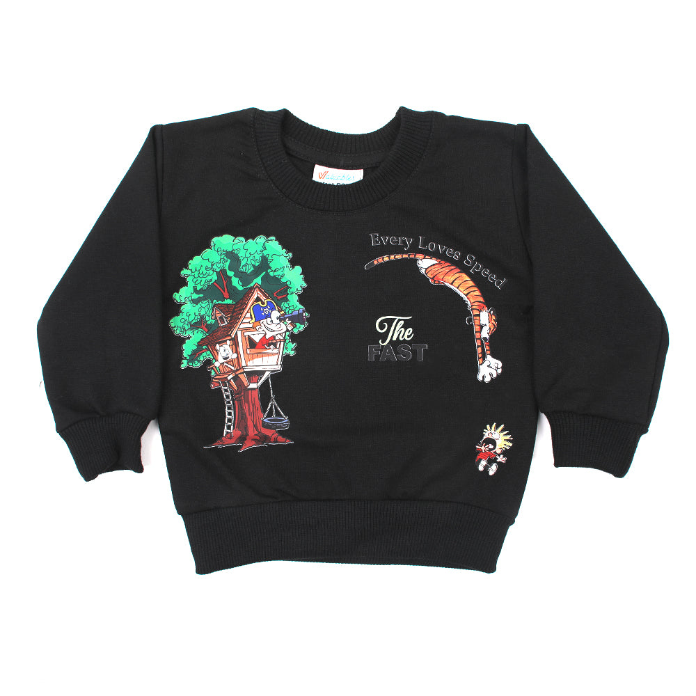 Newborn Boys Full Sleeves T-shirt - Black, Newborn Boys Shirts & T-Shirts, Chase Value, Chase Value