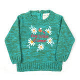 Newborn Girls Full Sleeves Sweater - Green, Newborn Girls Winterwear, Chase Value, Chase Value