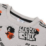 Boys Full Sleeves Round Neck T-Shirt - Light Grey, Boys T-Shirts, Chase Value, Chase Value