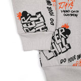 Boys Full Sleeves Round Neck T-Shirt - Light Grey, Boys T-Shirts, Chase Value, Chase Value