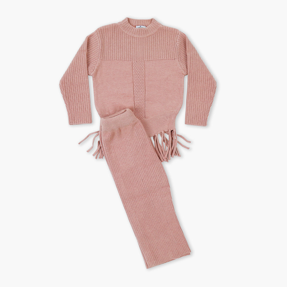 Girls Sweater Suit - Peach, Girls Suits, Chase Value, Chase Value