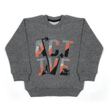 Boys Full Sleeves Round Neck SweatShirt - Grey, Boys Hoodies & Sweat Shirts, Chase Value, Chase Value